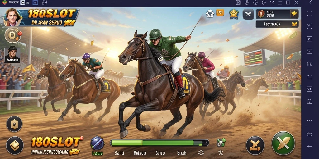 Tampilan gameplay Racing yang dinamis dan penuh aksi.