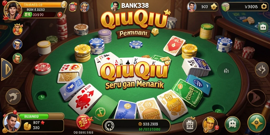 Tampilan gameplay seru di BANK338 dengan kartu QiuQiu.