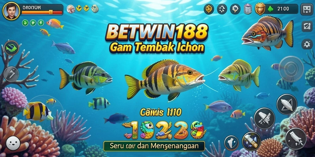 Tampilan aksi menembak ikan yang penuh warna di BETWIN188.