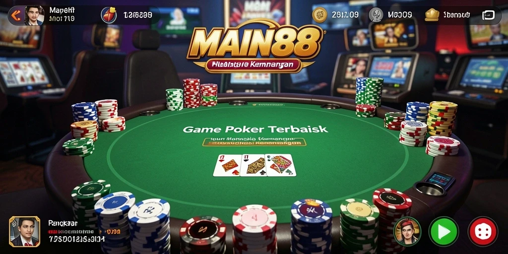 Tampilan gameplay menarik dari MAIN88 dengan pengalaman Poker yang mendebarkan.