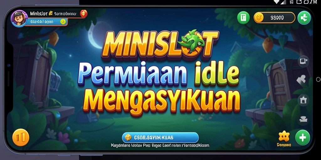 Tampilan gameplay MINISLOT yang menarik dengan mesin slot berputar.
