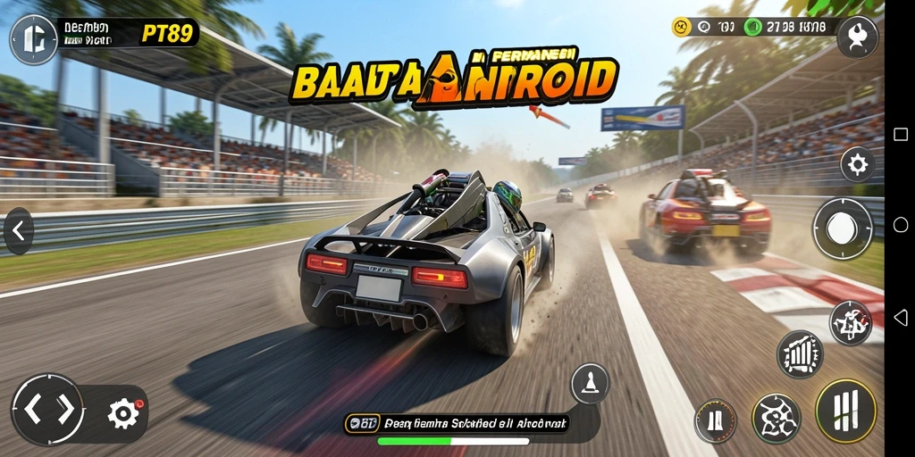 Tampilan gameplay balap mendebarkan di PT89.