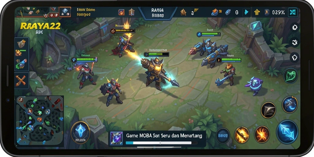 Gambaran gameplay menarik dalam RAYA22 dengan pertarungan intens.
