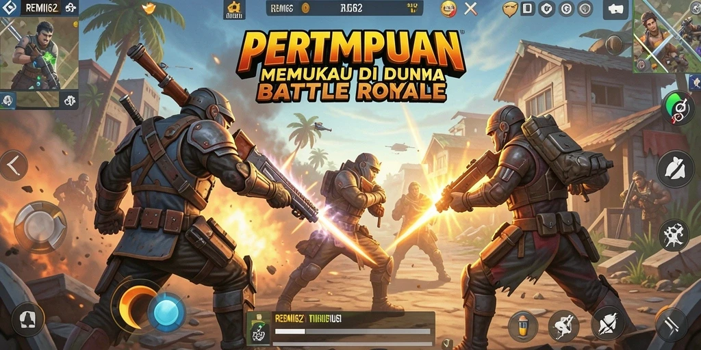 Tampilan gameplay seru REMI62 dengan aksi pertempuran intens.