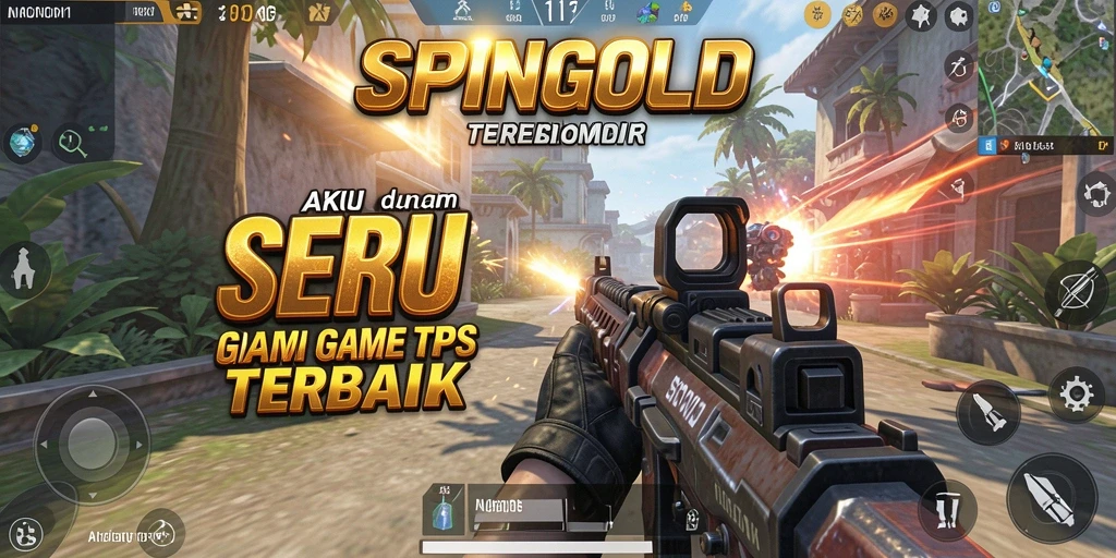 Tampilan gameplay SPINGOLD saat aksi seru TPS.