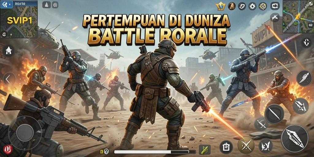 Tampilan mengesankan dari gameplay SVIP1 dalam pertempuran Battle Royale.